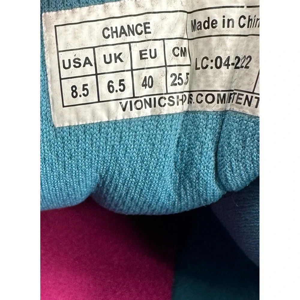 Vionic‎ Chance Walking Shoes Blue Mesh Suede Comfort Athletic Sneakers Womens